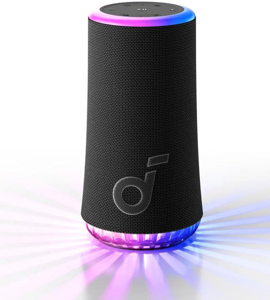 Glow Portable Speaker with 30W 360° Sound, Synchronized Radiant Light, 18H Playback,Ip67 Waterproof, New